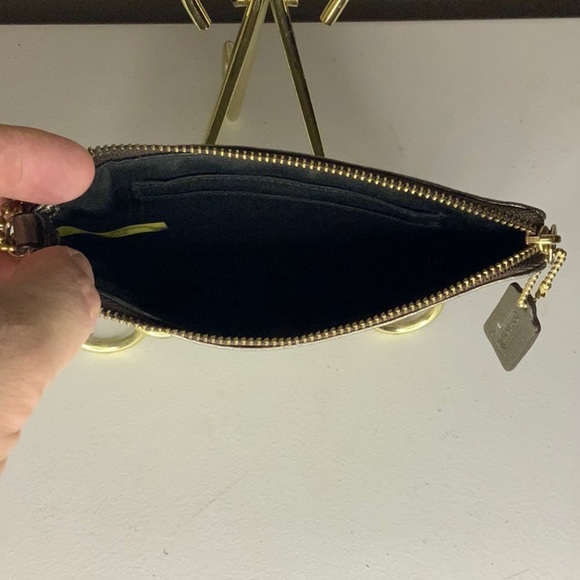 Coach Metallic Gold Zippered Leather Wallet (6.5" x 4") - Picture 7 of 7